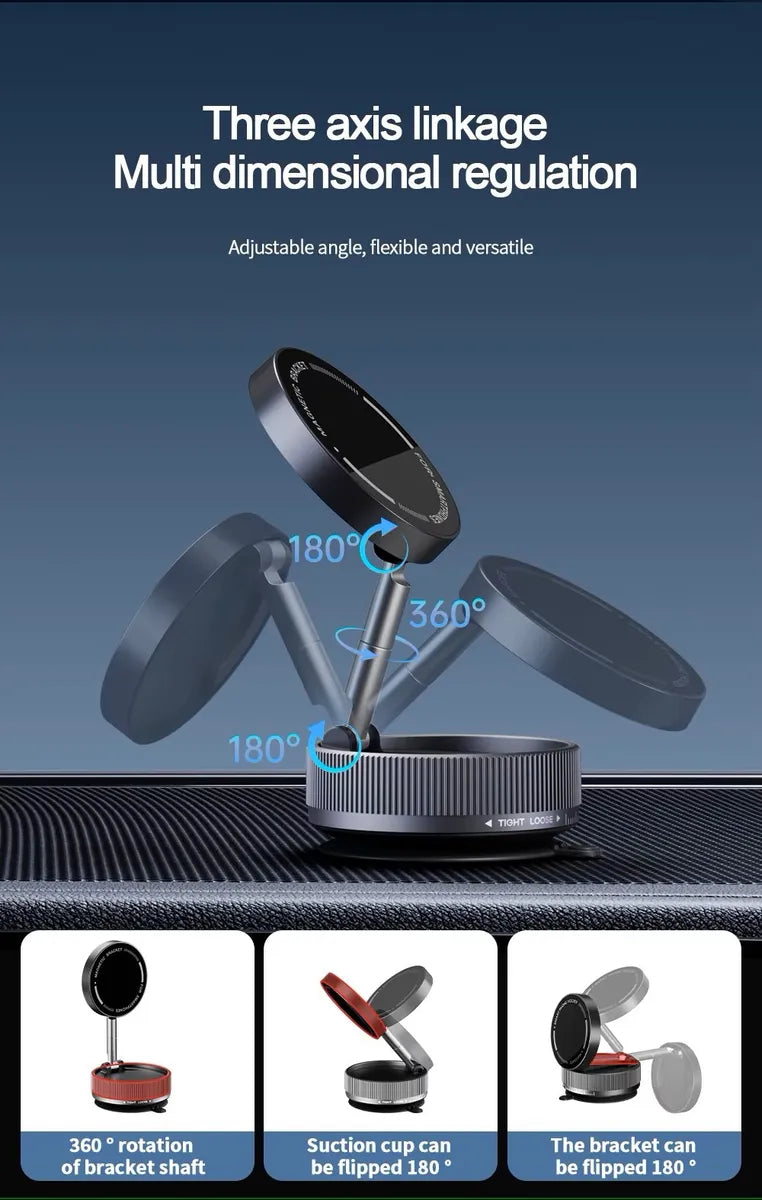 Soporte Magnetico Celular Auto Escritorio Articulado Iman Negro
