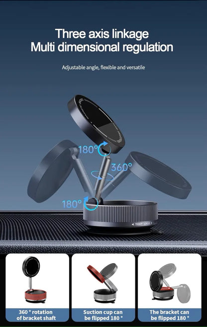 Soporte Magnetico Celular Auto Escritorio Articulado Iman Negro