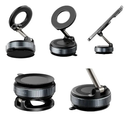Soporte Magnetico Celular Auto Escritorio Articulado Iman Negro